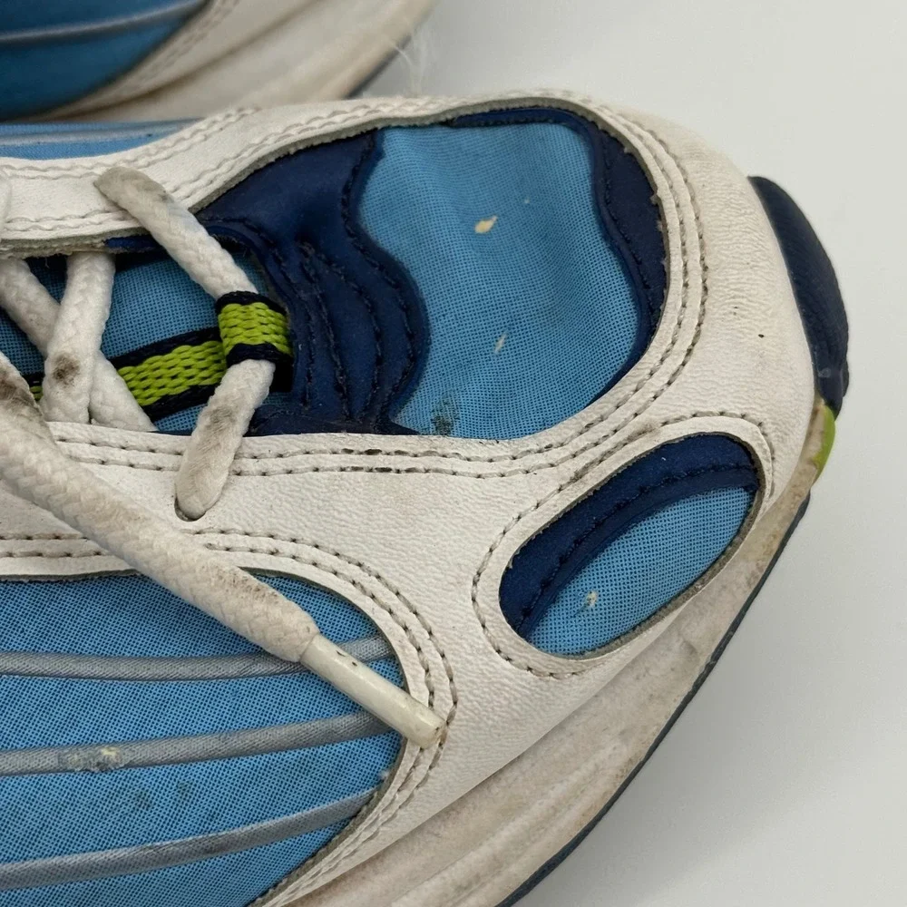 Y2K‎ Retro Fashion Bug Womens Blue White Chunky Dad Sneakers Trainers Size 6.5